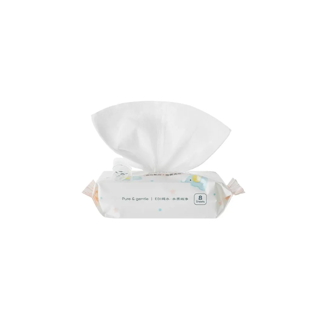 Baby Holiday Baby Thick Soft Wet Wipes (8 Wipes×8 Packs)