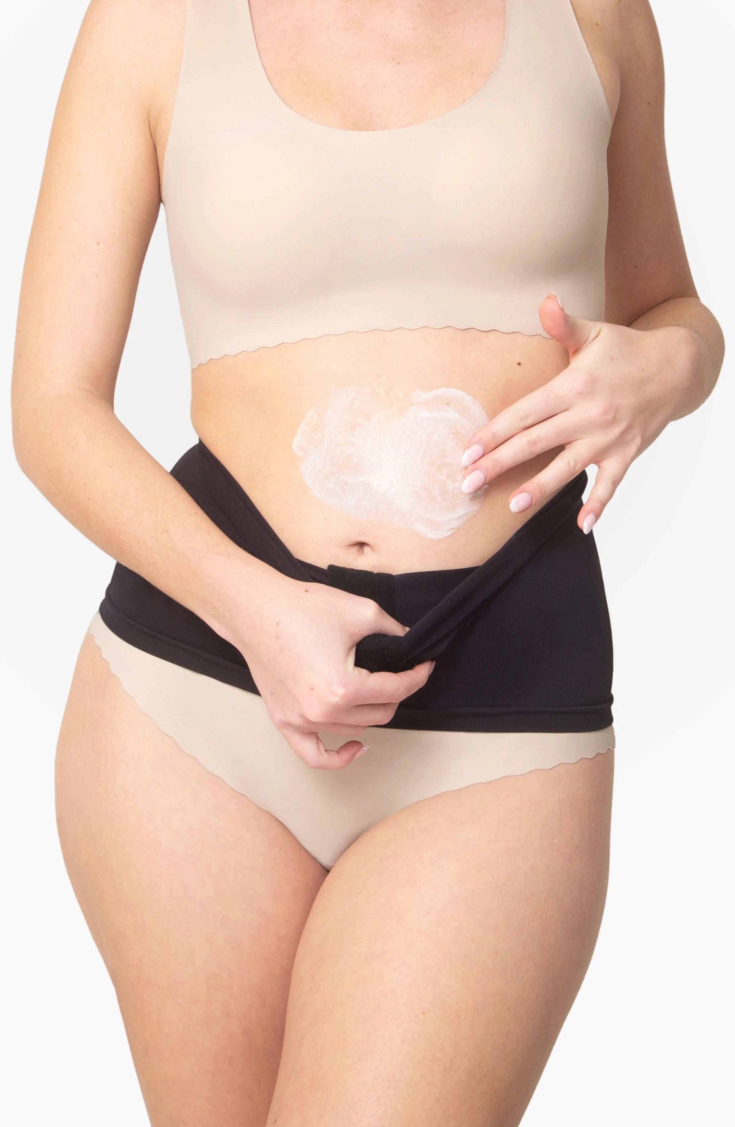 Belly Shield® protective layer under Belly Wraps