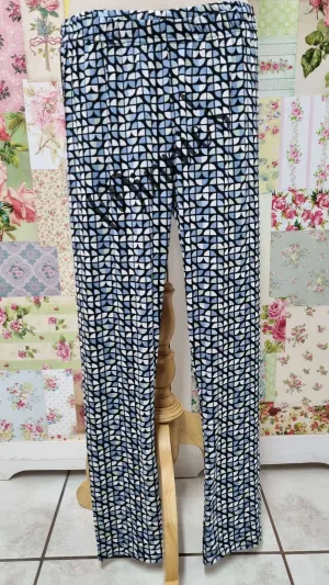 Blue Geomatric Print Legging SH079