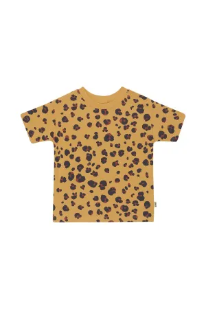 Bonds Kids Short Sleeve Crew Tee - Luxe Leopard Yellow