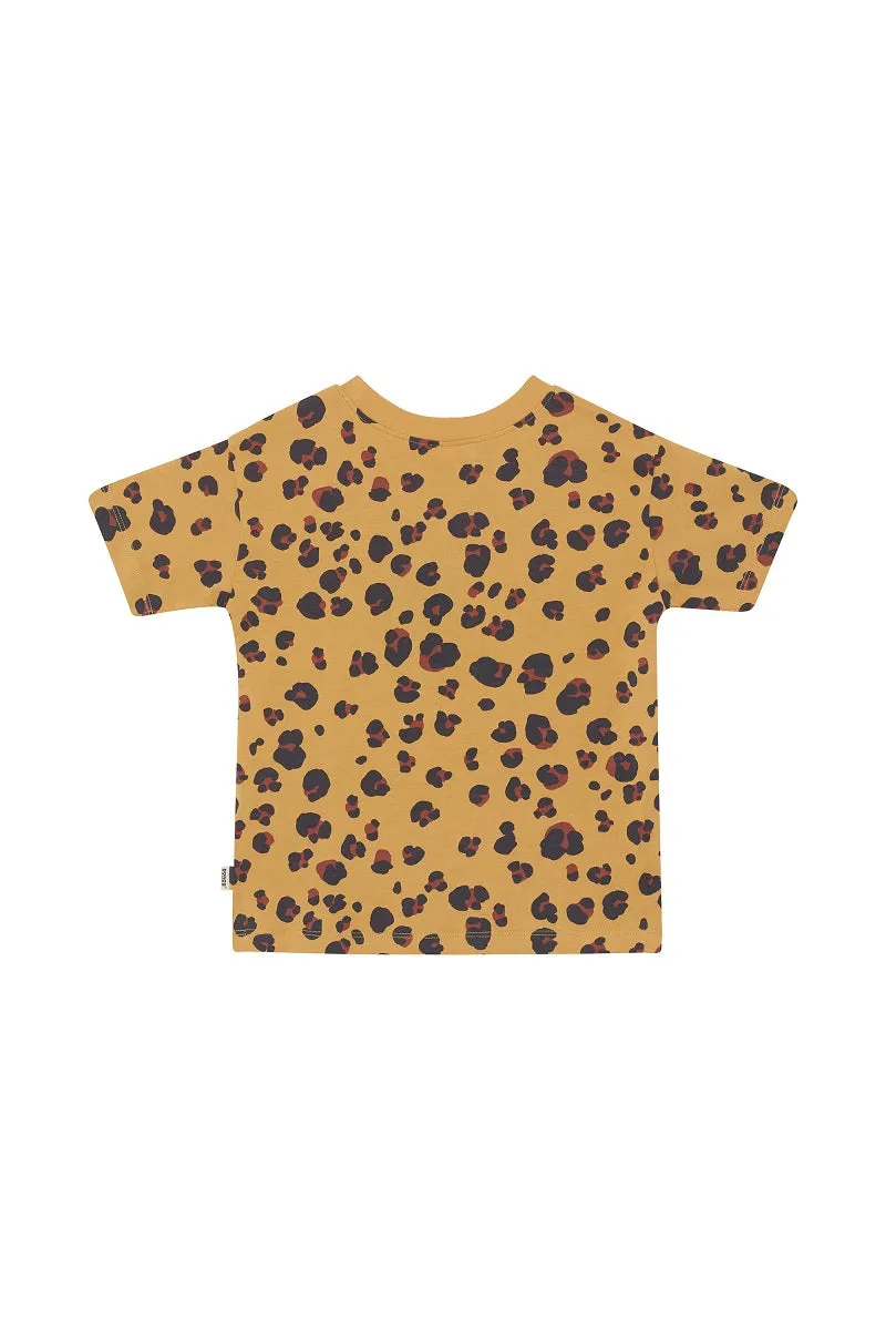 Bonds Kids Short Sleeve Crew Tee - Luxe Leopard Yellow