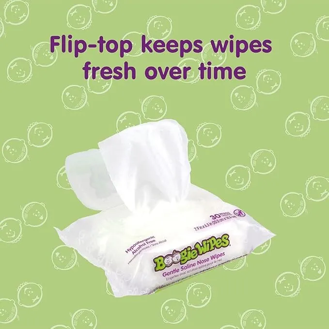 Boogie Wipes Unscented Saline Nose Wipes