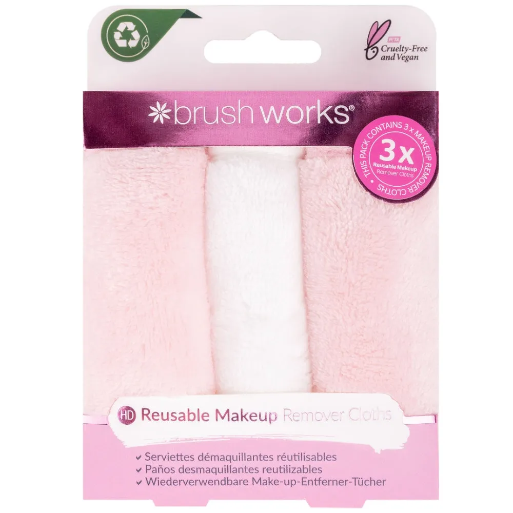 Brushworks Microfibre Makeup Remover Cloths Pack of 3