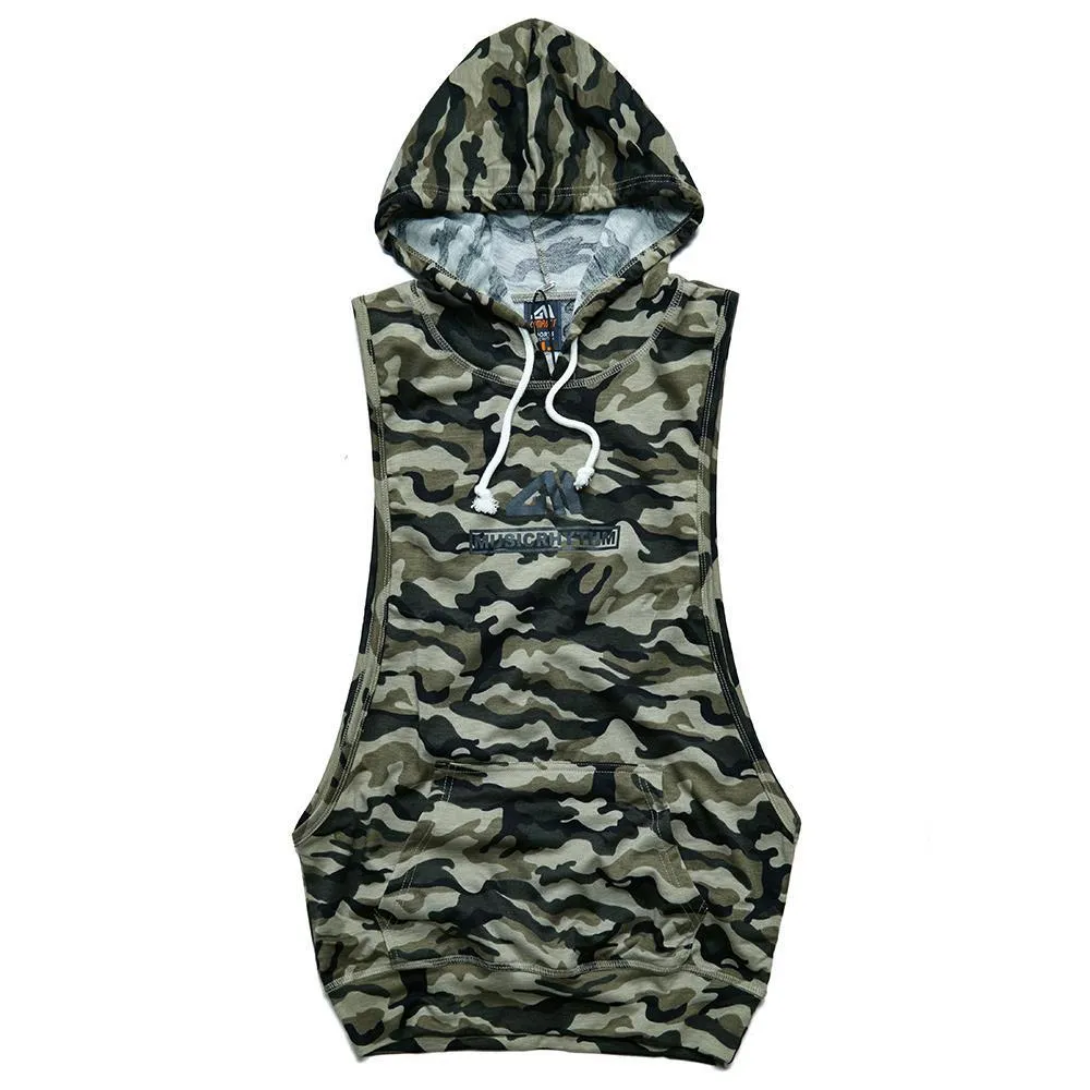 Camouflage Crossfit Tank Top Hoodie