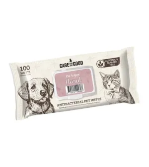 Care For The Good Antibacterial Wipes For Dogs & Cats (Floral)