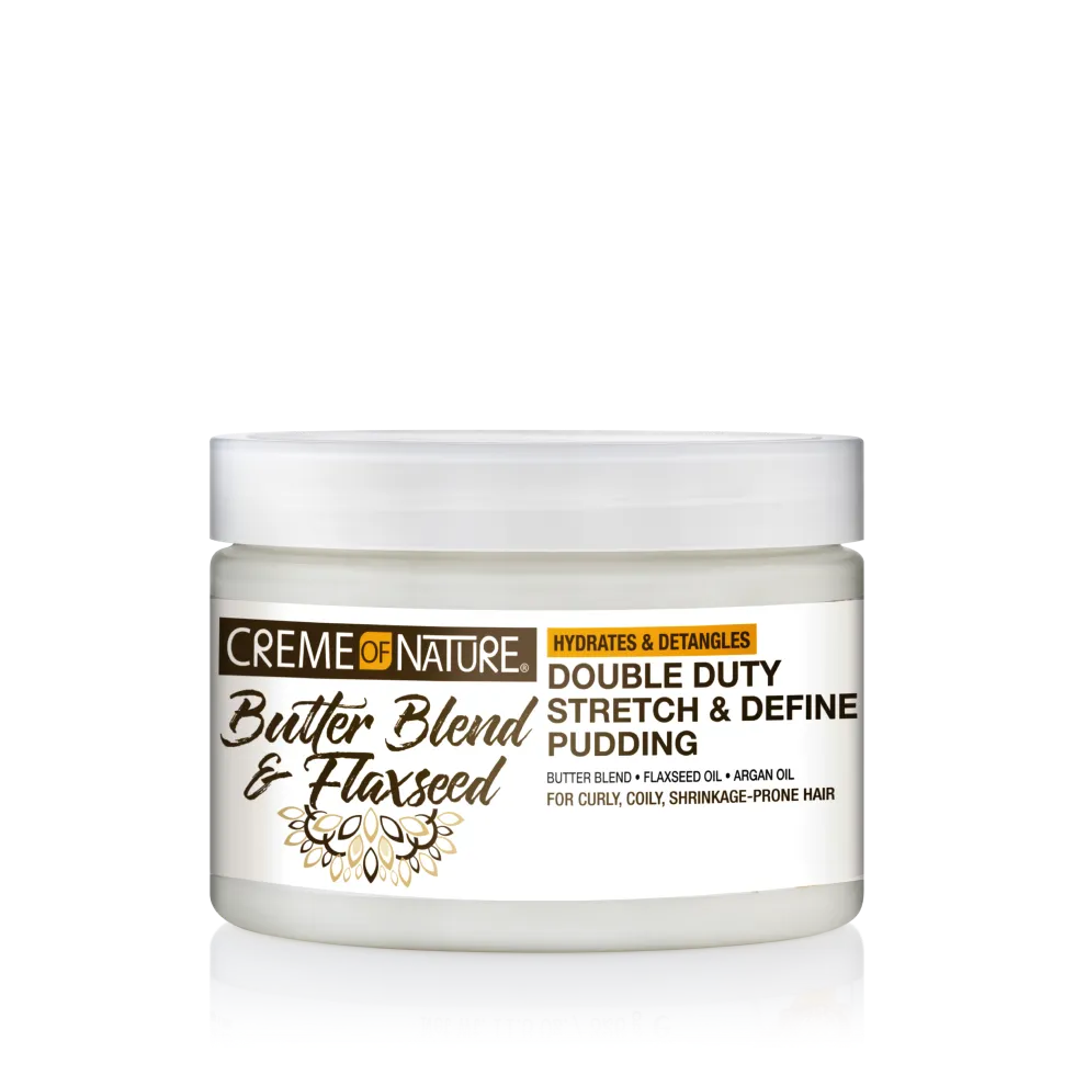 Creme of Nature Butter Blend & Flaxseed Double Duty Stretch & Define Pudding 11.5oz