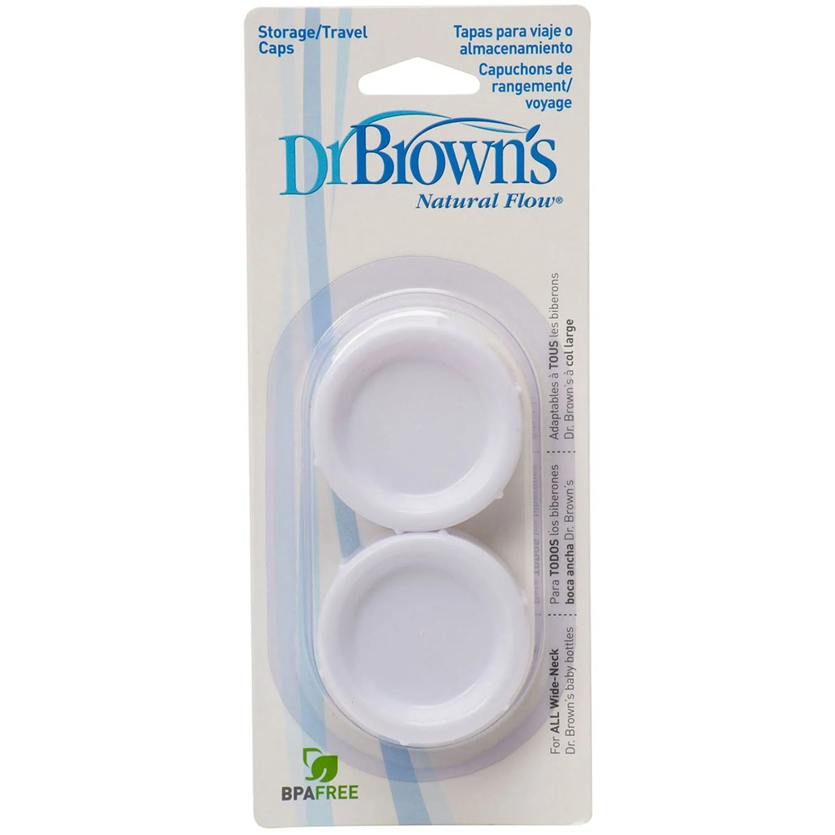 Dr Brown's Baby Bottle Travel Caps 2pk