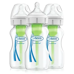 Dr. Brown's Options  Wide-Neck Anti-Colic Baby Bottle 9oz-3pack