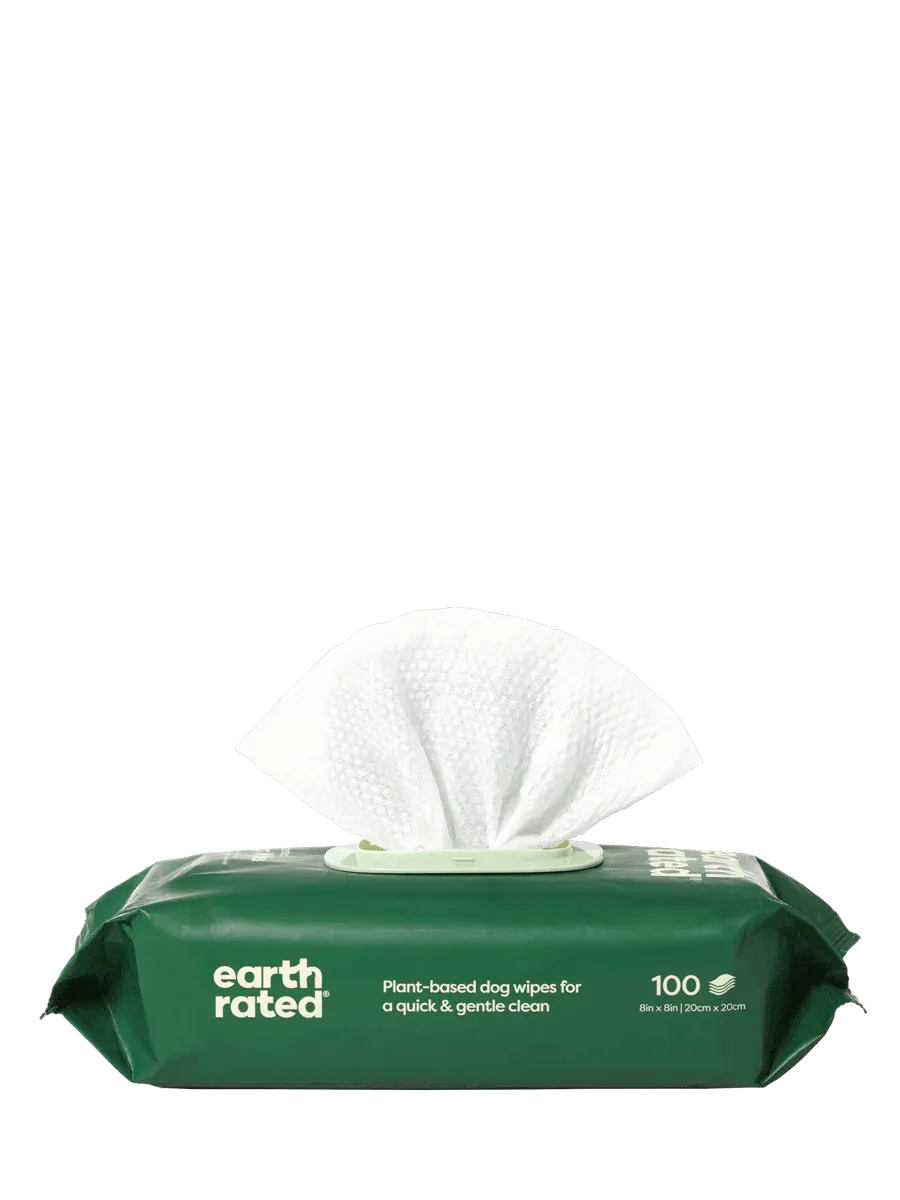 Earth Rated 100 Dog Wipes - Unscented