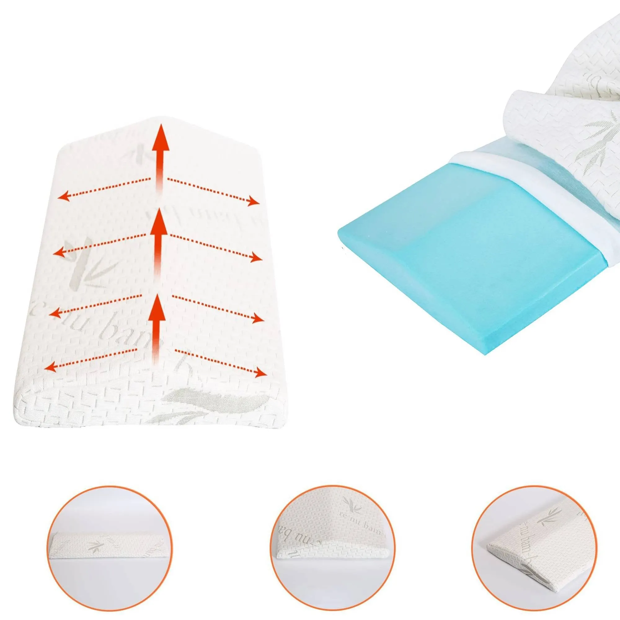 Gel Cooling Lumbar Support Pillow