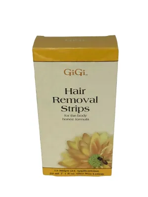 GiGi Hair Removal Strips For The Body Honee Beeswax Formula 12 pk