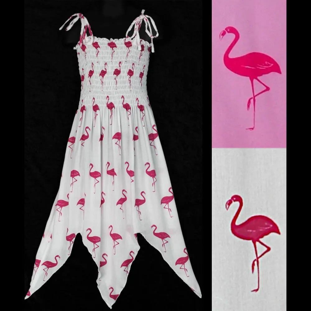 Girl's Flamingo Fairy Dress (Ages: 4, 6, 8)