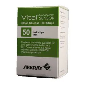 Glucocard Vital 760050 Blood Glucose Test Strips Box of 50