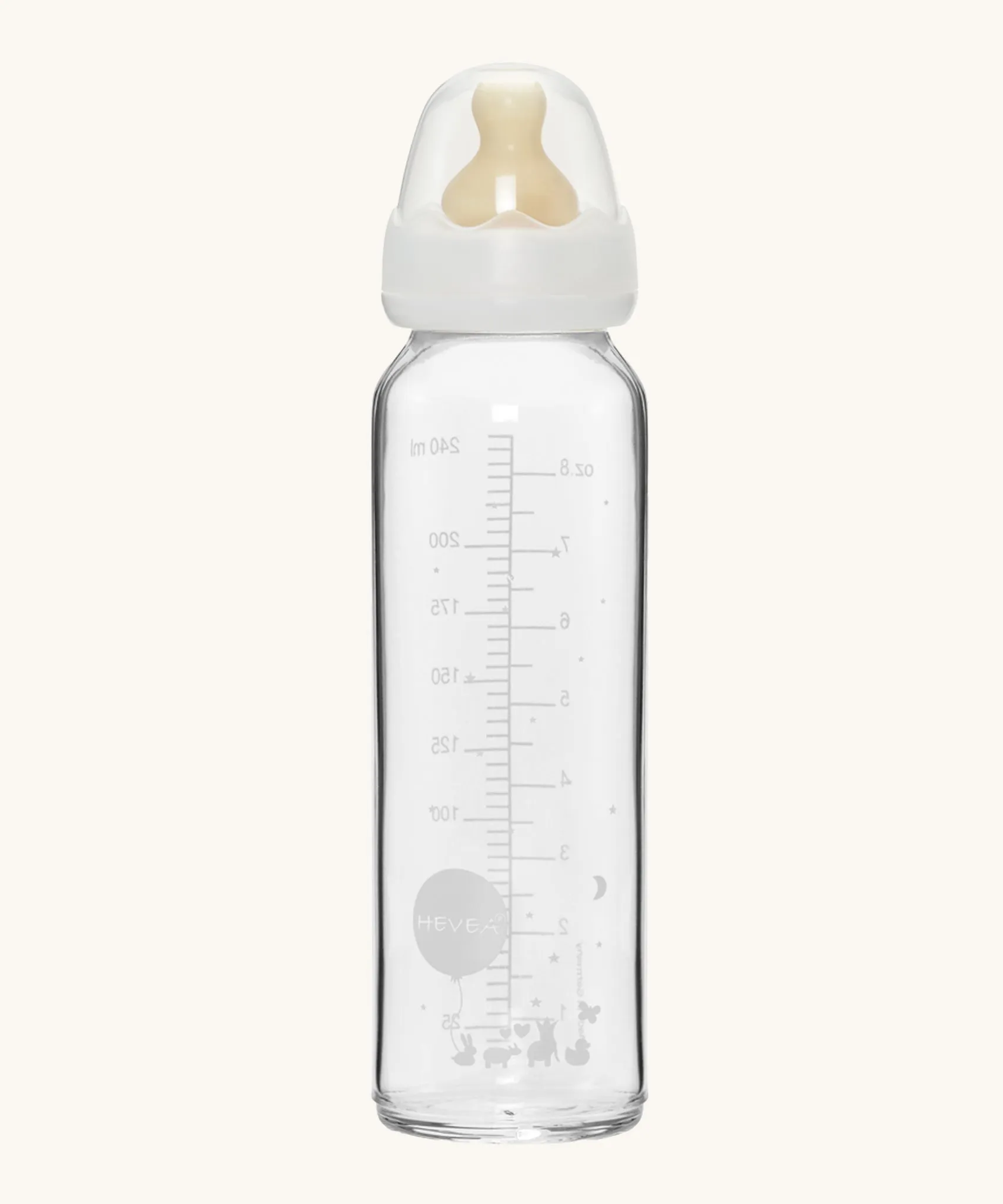 Hevea Standard Neck Glass Baby Bottle - 240ml