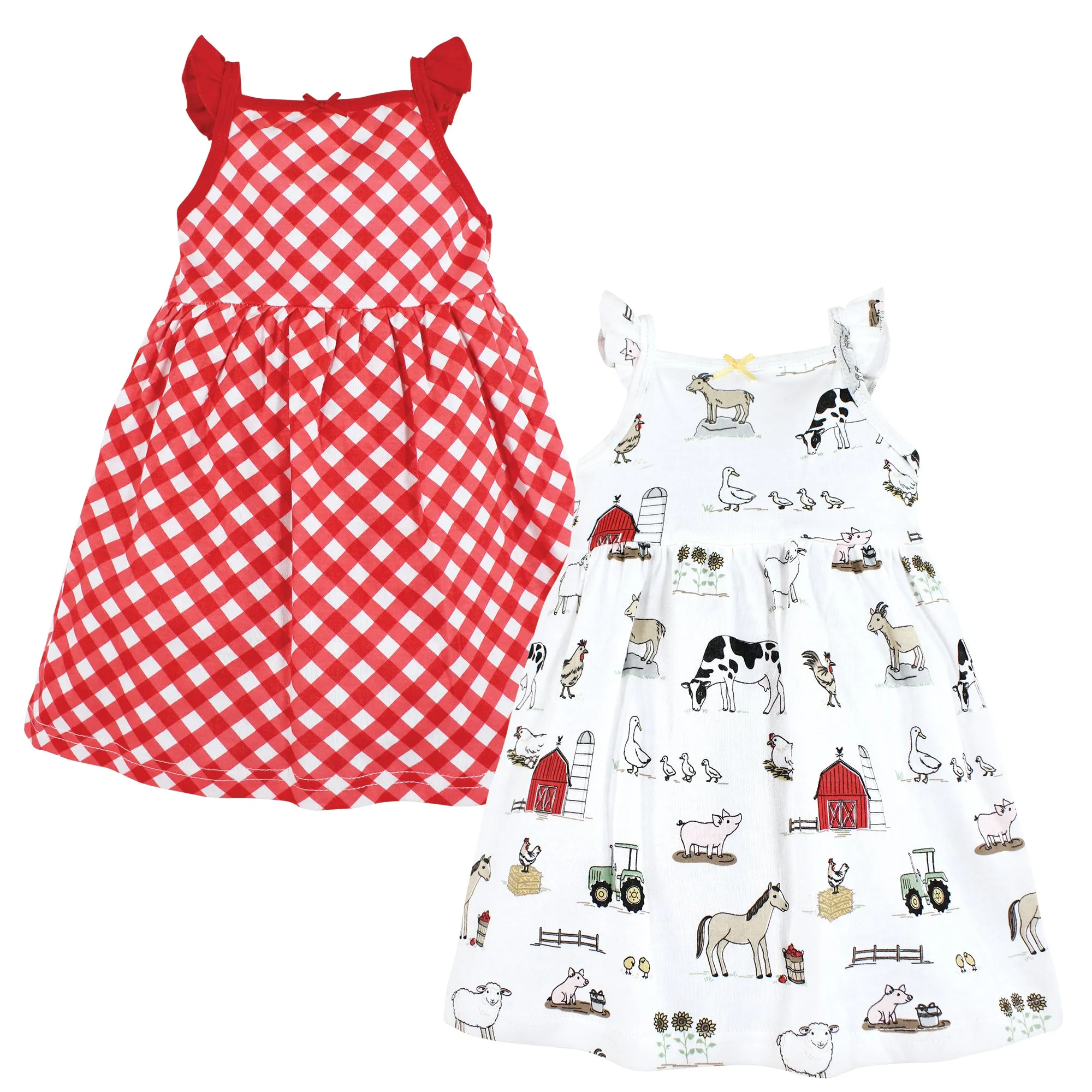 Hudson Baby Cotton Dresses, Farm