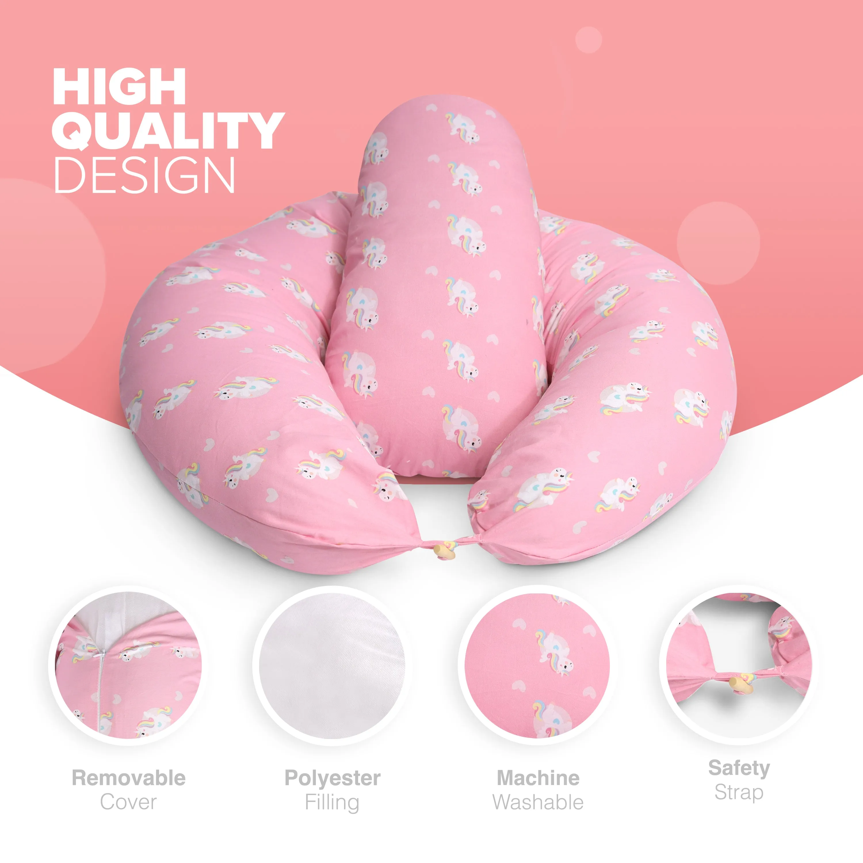 KIDOOLA 2-Pack Pregnancy Pillow & Feeding Cushion – Ultimate Support for Sleeping, Feeding, and Breastfeeding – Soft, Comfortable, Washable Maternity Pillows – Ideal Pregnancy Gift