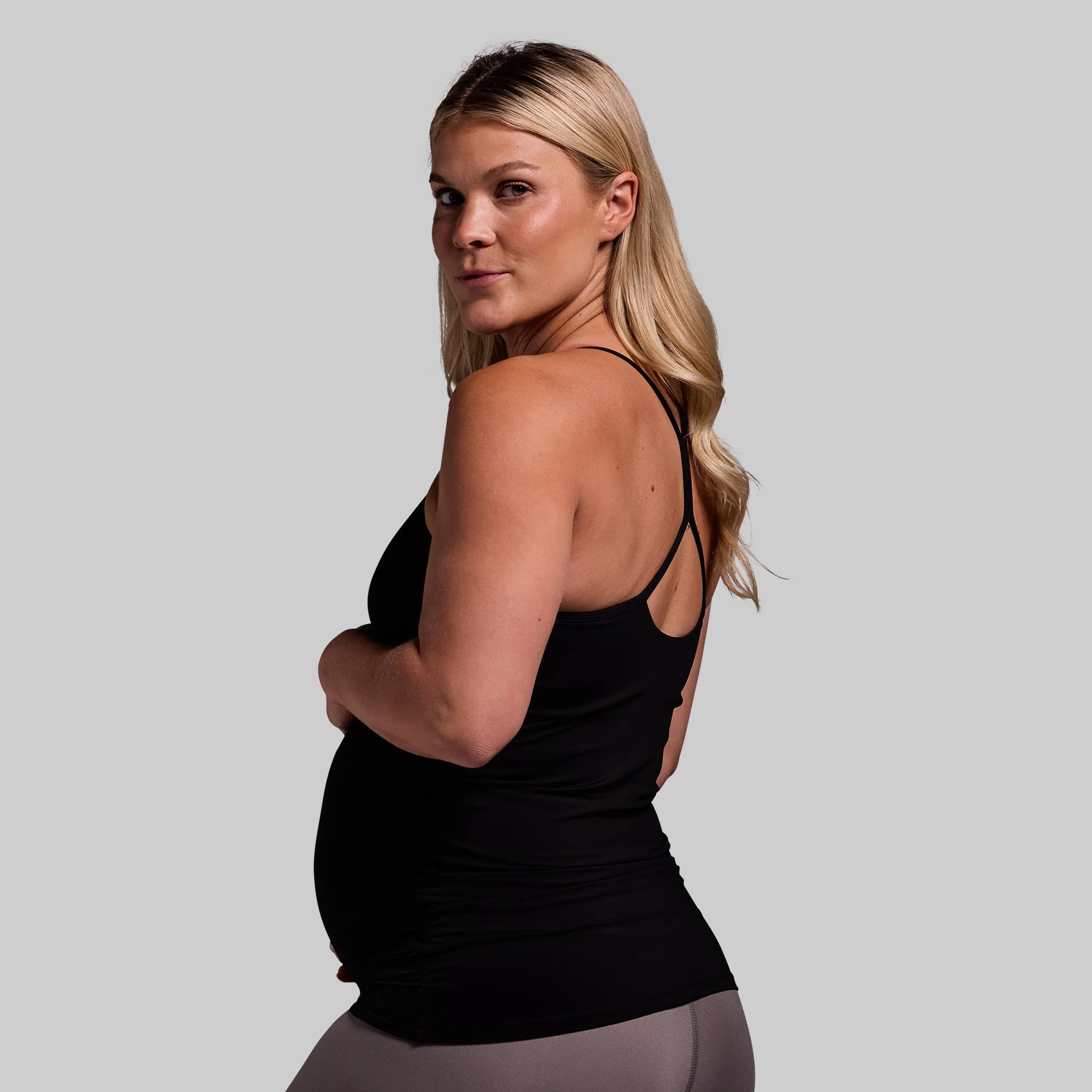 Maternity Drop Shot Tank (Black)