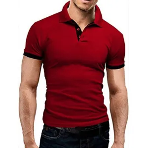 Oeak Mens Polo Shirt 2019 New Summer Short Sleeve Turn-over Collar Slim Tops Casual Breathable Solid Color Business Shirt