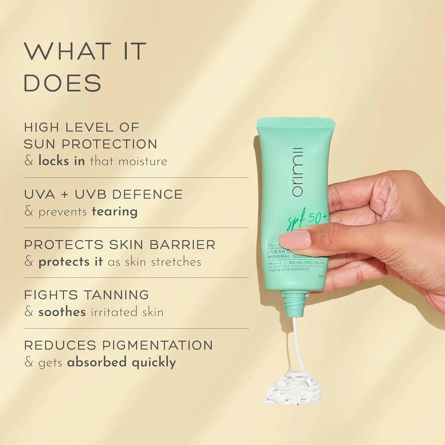 Orimii Clean Shield Mineral Sunscreen SPF 50 