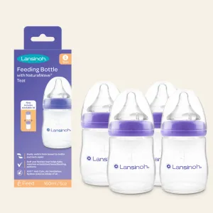 Pack of Feeding Bottles 160ml with NaturalWave® Teat