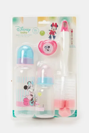 Pink Minni Mouse Print Baby Gift Pack (4 Piece)