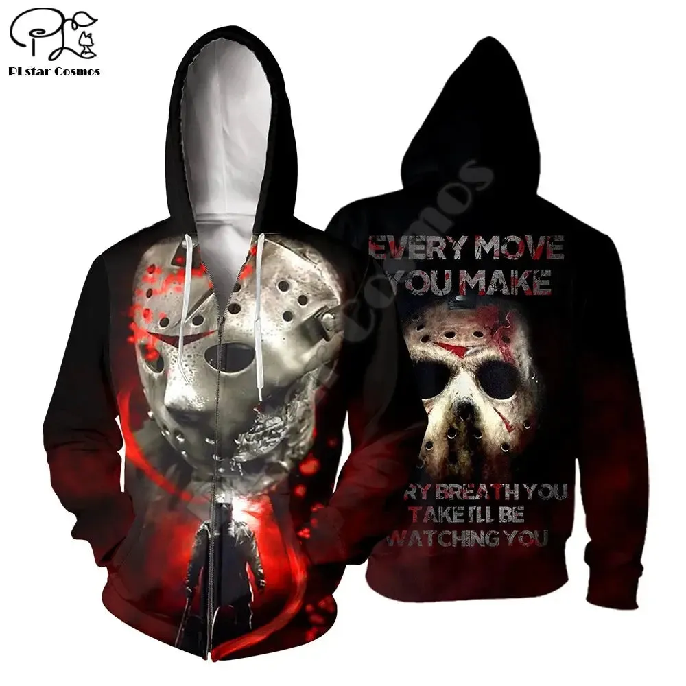 PLstar Cosmos Halloween Movie Michael Myers Horror Terror Men/Women 3Dprint Men's Hoodie Funny Pullover Harajuku Long Sleeve S-5