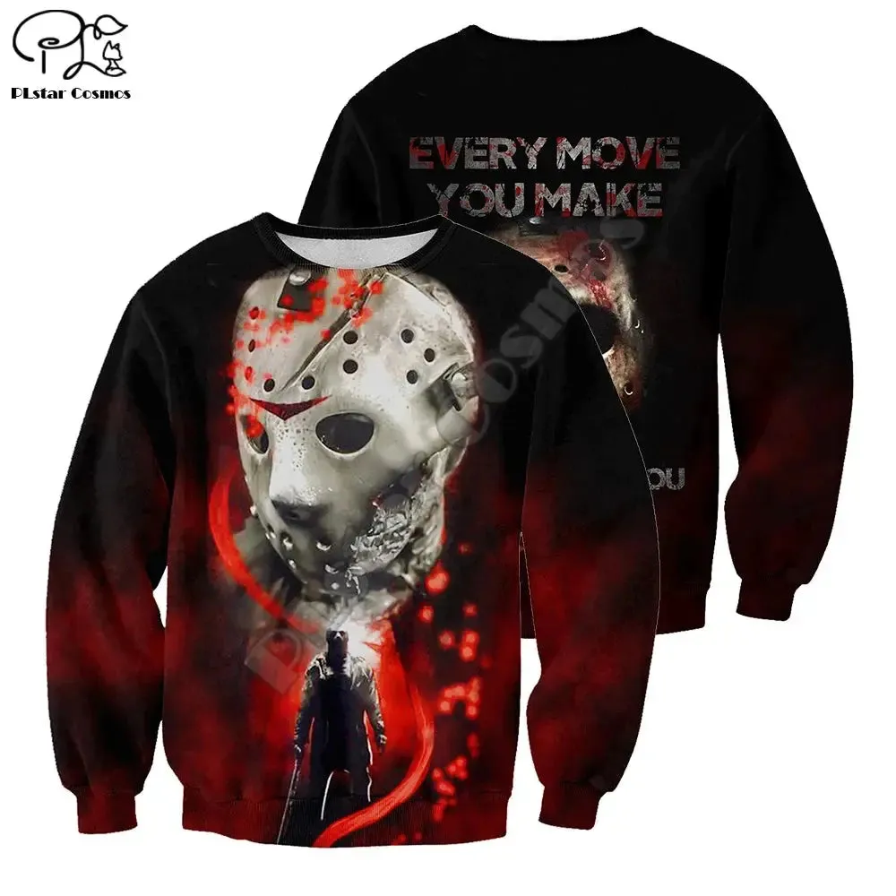 PLstar Cosmos Halloween Movie Michael Myers Horror Terror Men/Women 3Dprint Men's Hoodie Funny Pullover Harajuku Long Sleeve S-5