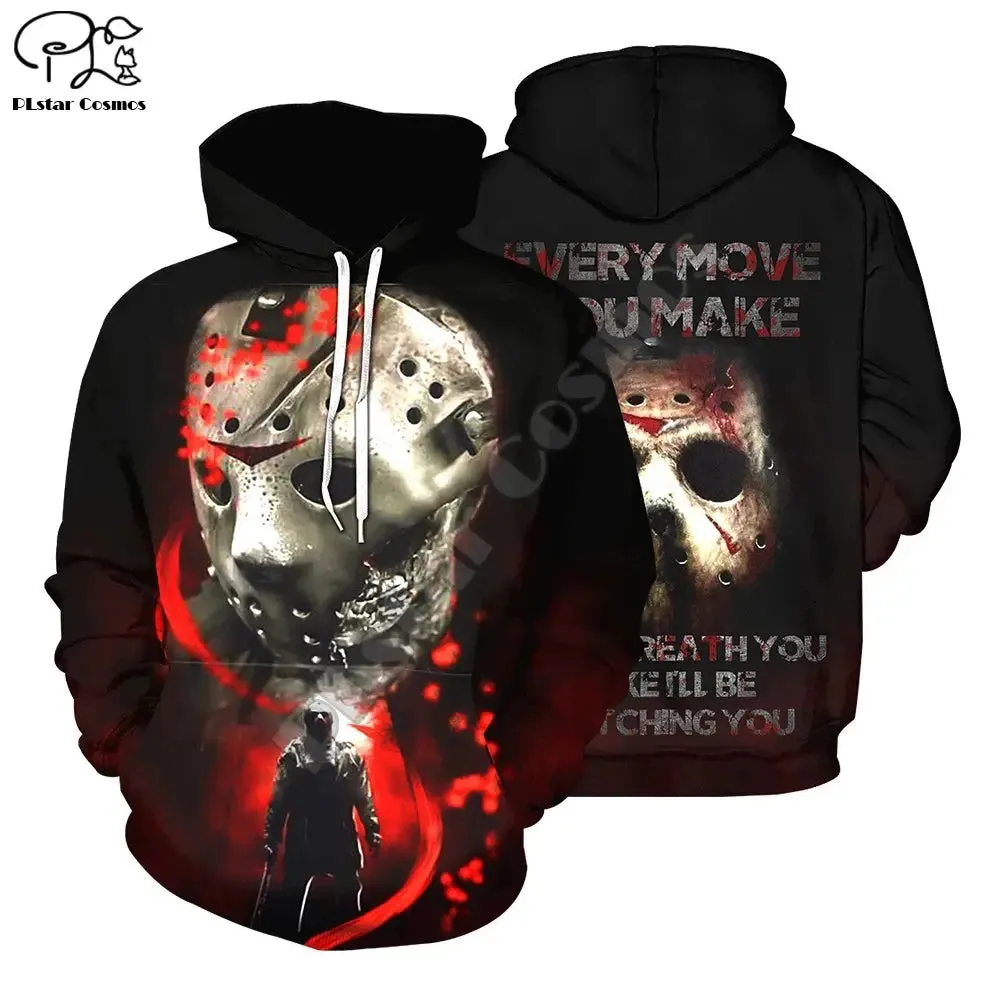 PLstar Cosmos Halloween Movie Michael Myers Horror Terror Men/Women 3Dprint Men's Hoodie Funny Pullover Harajuku Long Sleeve S-5