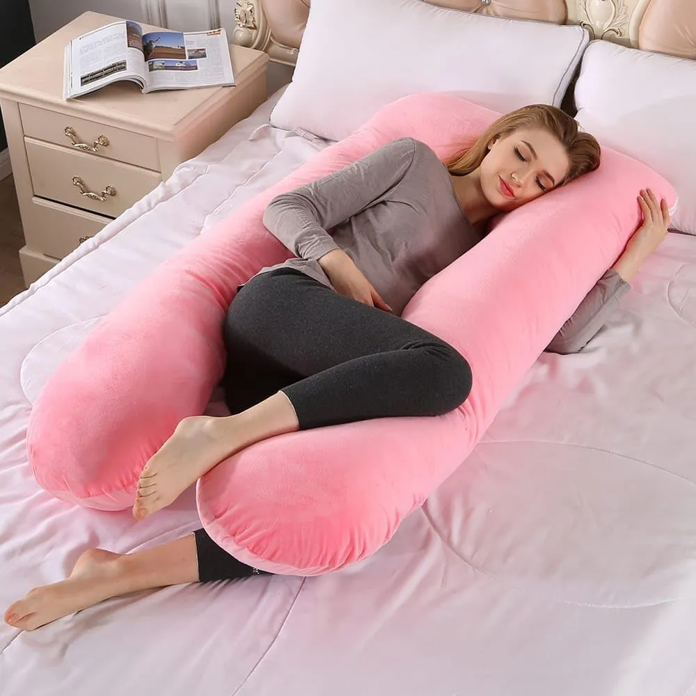 Pregnancy Body Pillow For Belly Support-Pink