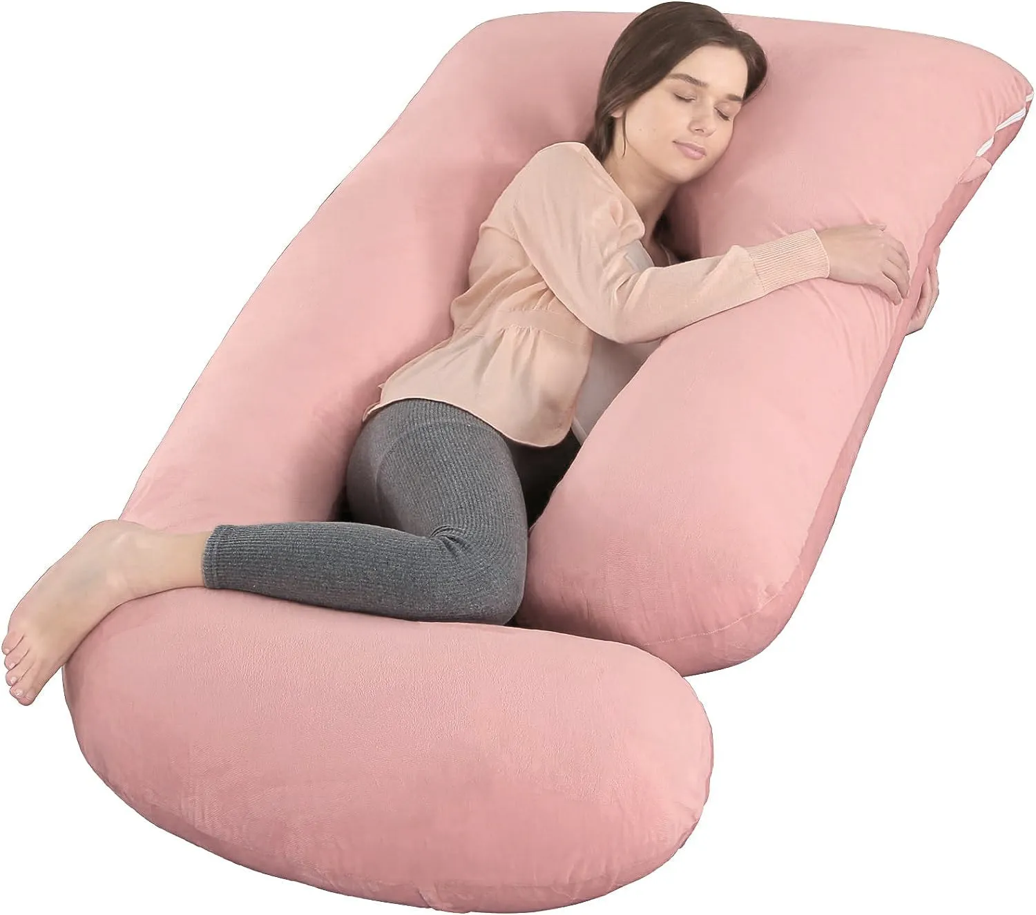 Pregnancy Pillows U-Shape Full Body Pillow-Pink