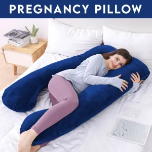 Pregnancy Support Pillow / U- Shape Maternity Pillow / Sleeping Support Pillow In Royal Blue Color