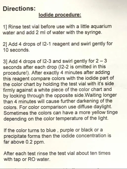 SALIFERT Iodine Profi Test kit for saltwater (I2)