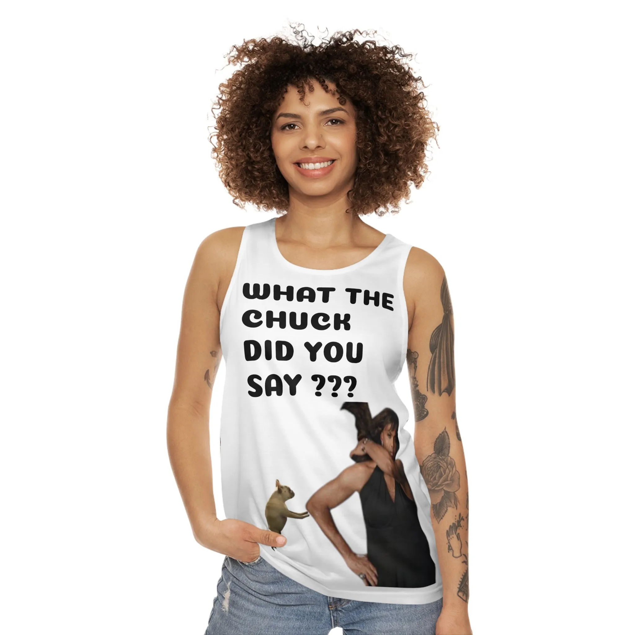 Shaqtin a Fool Unisex Tank Top (AOP)