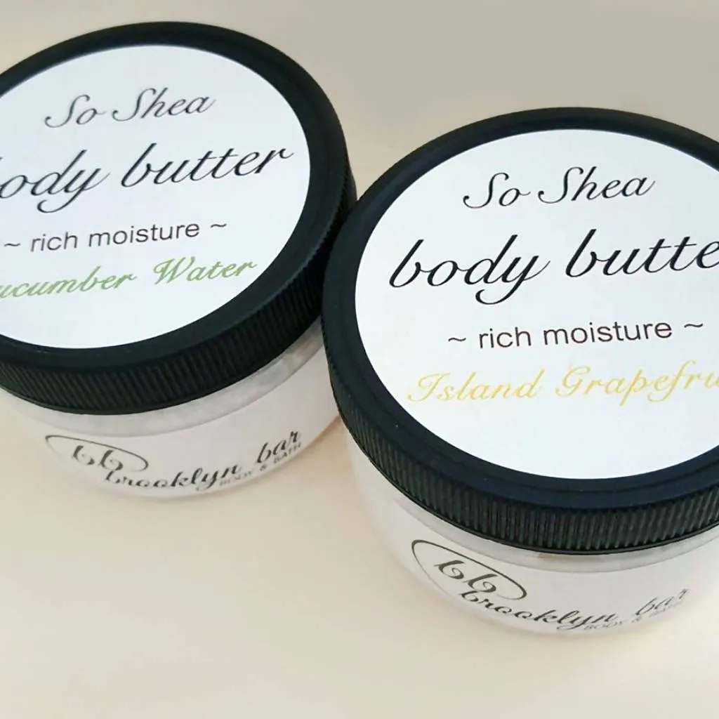 SO SHEA Body Butter - 7 Scents - 4 oz, 6 oz