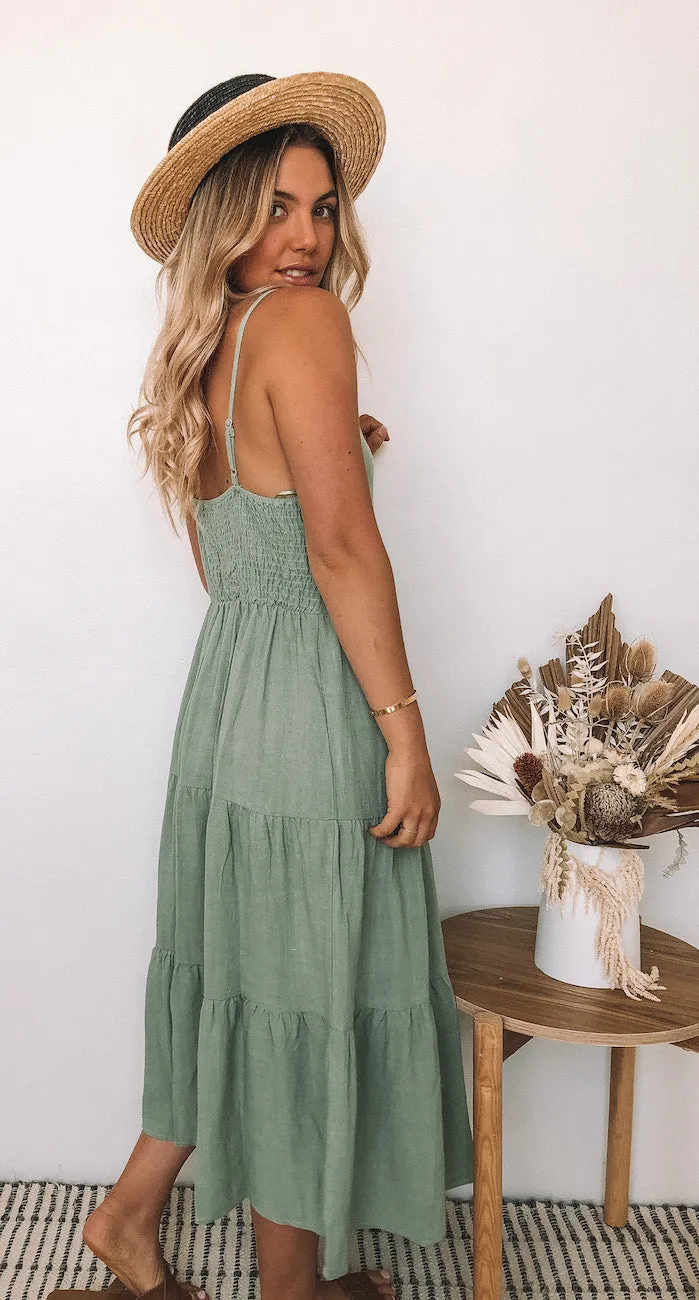 Sonya Dress - Khaki