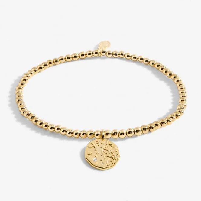 Star Sign A Little Sagittarius Gold Plated 17.5cm Stretch Bracelet 6799