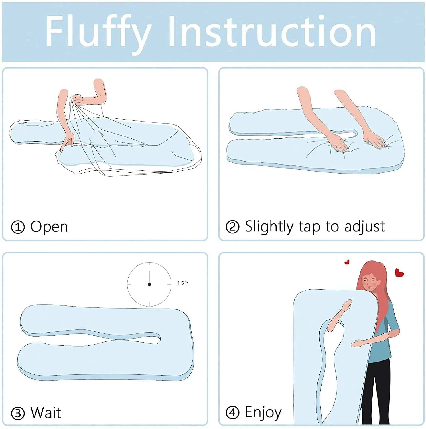 Texlux Soft Microfiber Filling Unique Design Pregnancy/Maternitly/U Shape/Pregnancy Pillow for Pregnant Women Pack of - 1