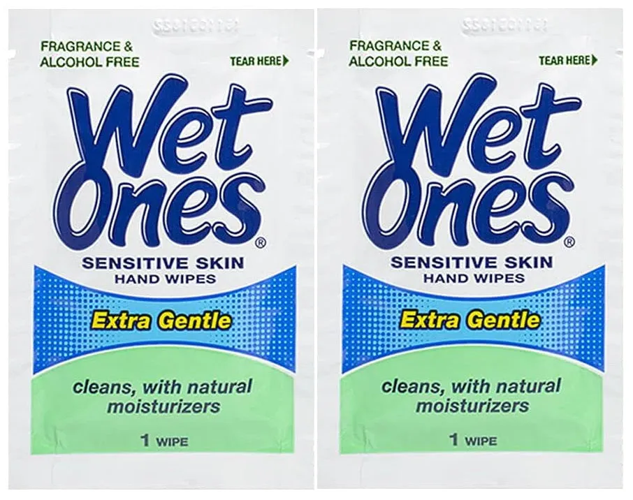 Wet Ones, SENSITIVE SKIN, Assorted Sizes