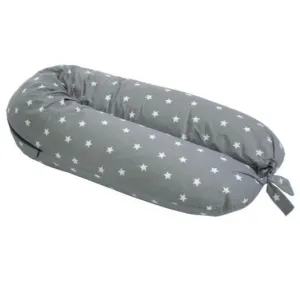 White Stars on Grey 5 in 1 maternity pillow